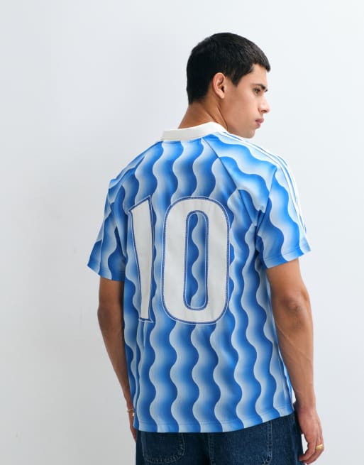 adidas Originals – Sommer-Trikot in Blau mit Logo-Schriftzug, 3 von 5