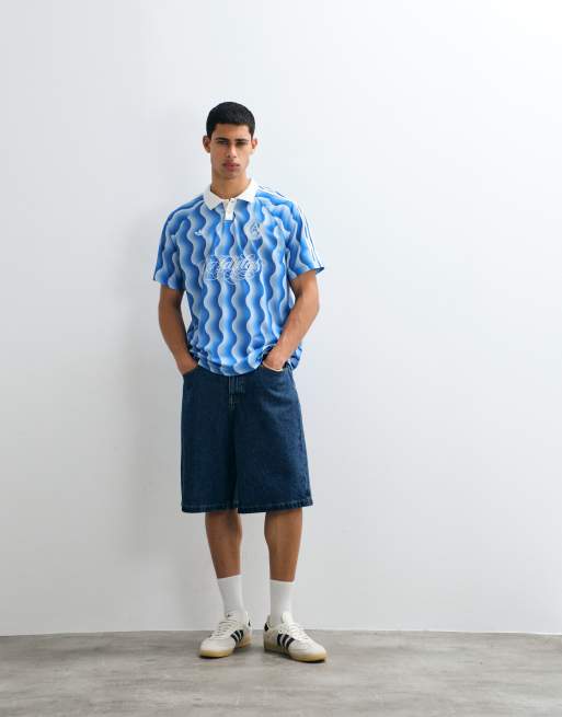 adidas Originals – Sommer-Trikot in Blau mit Logo-Schriftzug, 4 von 5