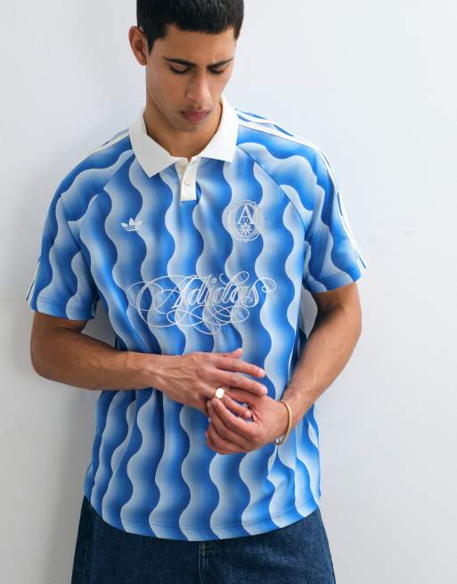 adidas Originals – Sommer-Trikot in Blau mit Logo-Schriftzug, 5 von 5