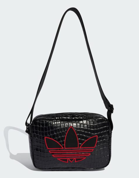adidas Originals - Sort airliner-minitaske med krokodillemønster - view 1