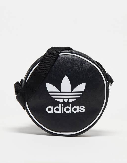 adidas Originals - Sort crossbody-taske med hvide detaljer