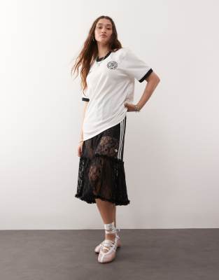 adidas Originals - Sort midinederdel i blondestof - view 1