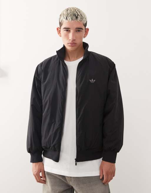 adidas Originals - Sort oversized bomber-jakke i nylon