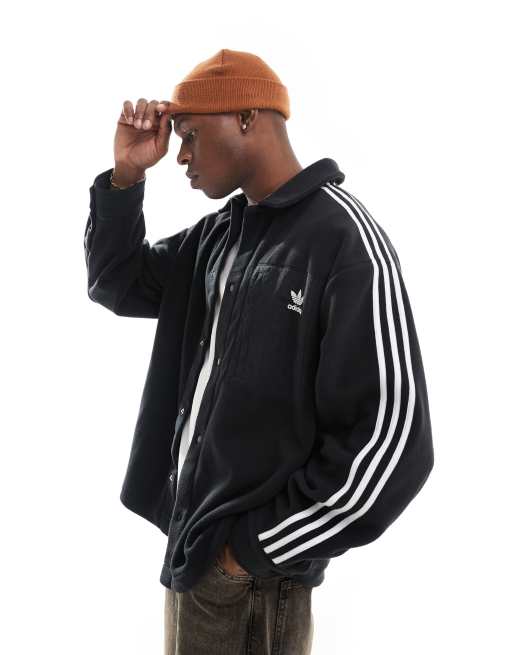 adidas Originals - Sort skjorte i polarfleece