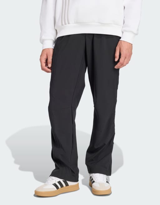 adidas Originals - Sorte bukser i mesh med lynlås i siden