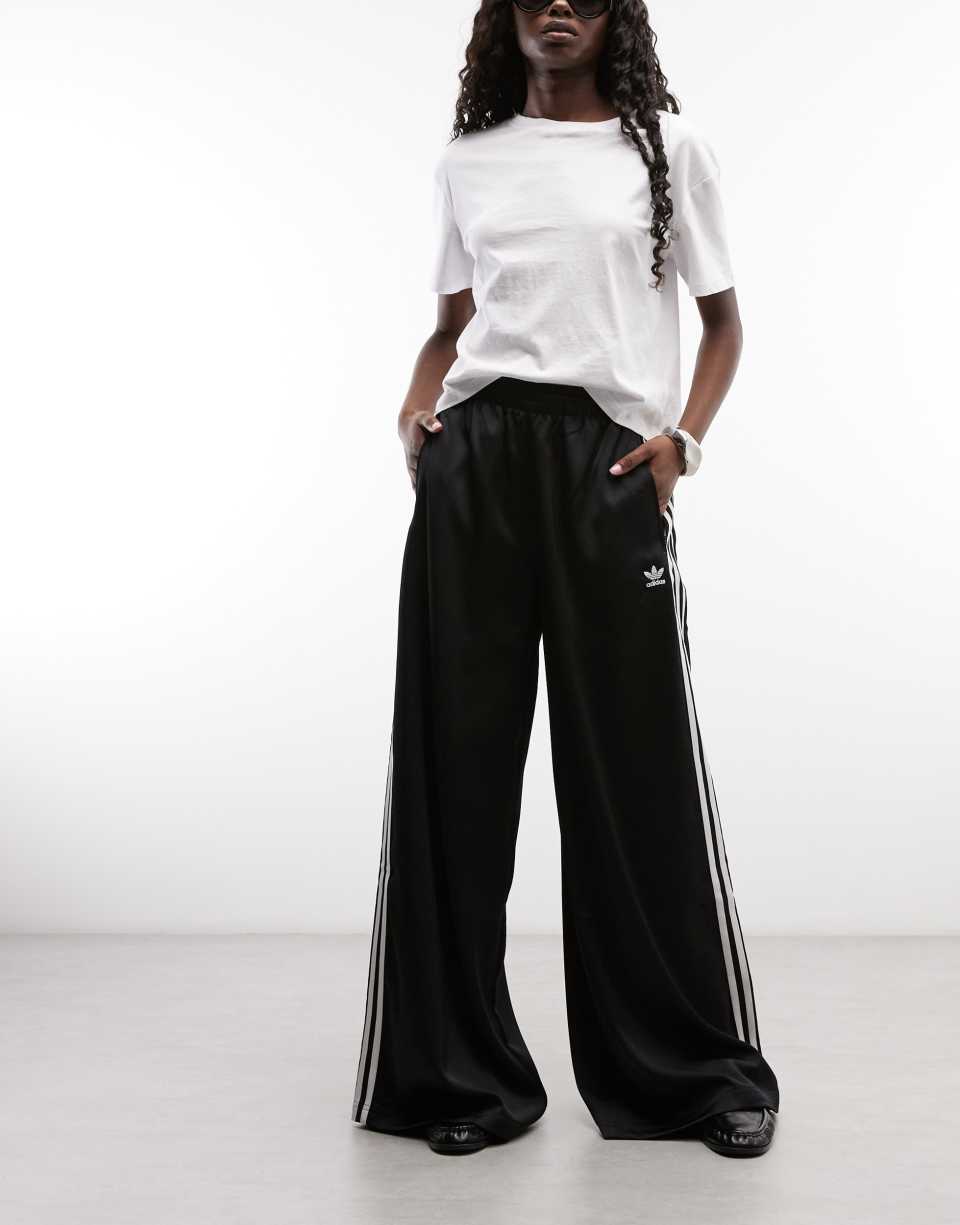 Satin wide-leg joggers