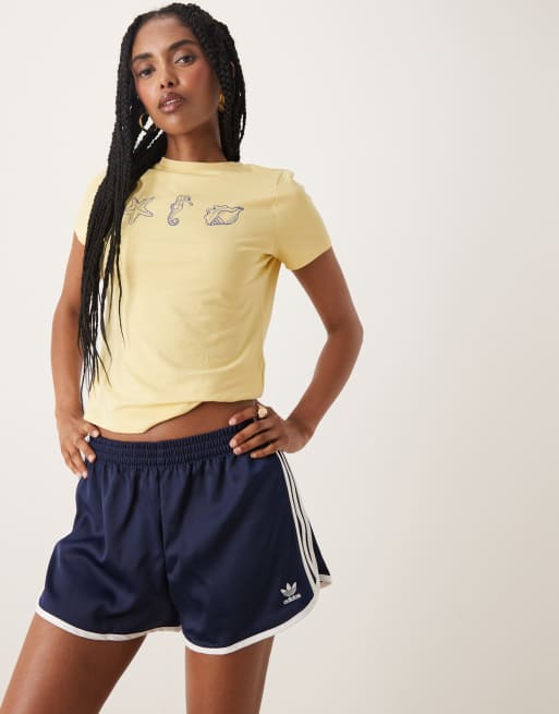 adidas Originals - Sorte løbeshorts med 3 striber