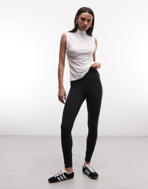 adidas Originals - Sorte leggings med 3 striber, 2 af 5