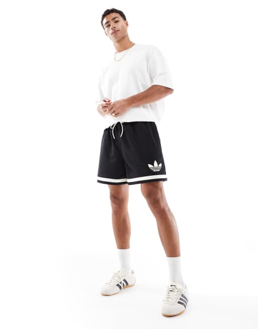 adidas Originals - Sorte og hvide shorts, 3 af 4