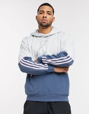 adidas originals spirit sweatshirt with central trefoil in blue