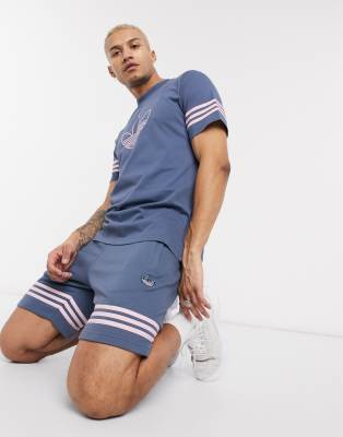 short bleu adidas