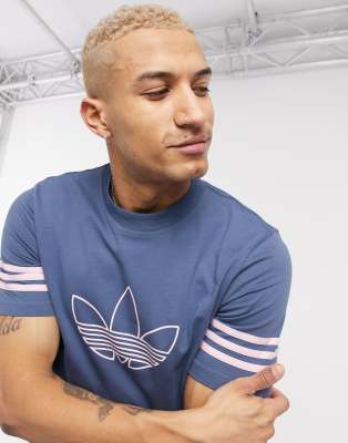 adidas originals spirit sweatshirt with central trefoil in blue