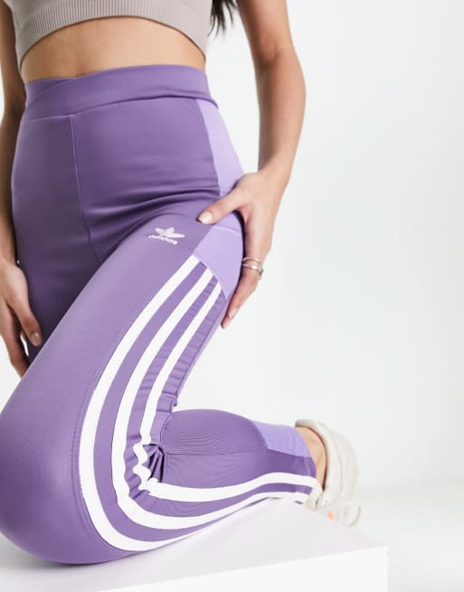 GetUSCart- adidas Originals Women's 3 Stripes Legging, purple glow