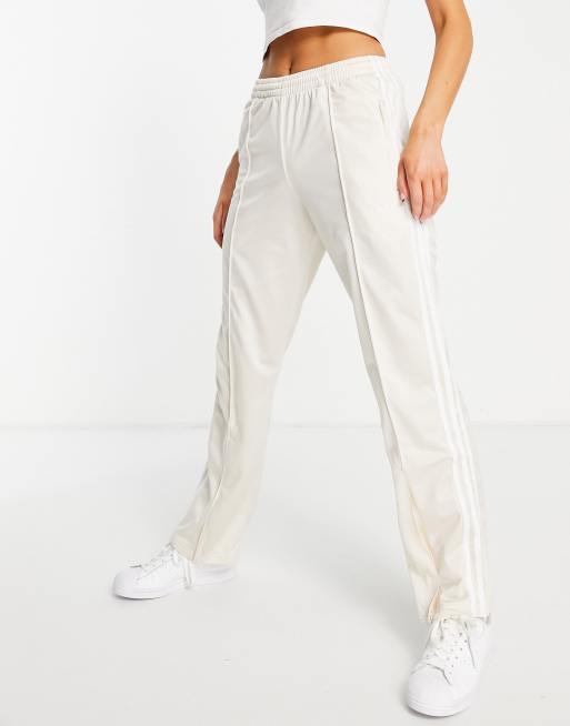 adidas Originals split front track pant in wonder white