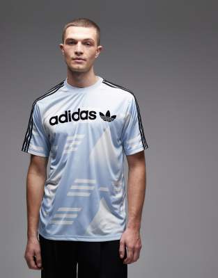 Adidas Originals sponsored jersey in light blue light blue 10590₽