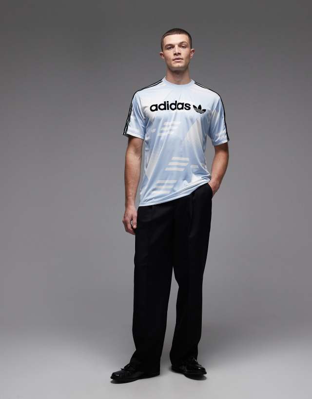 adidas Originals sponsored jersey in light blue | ASOS