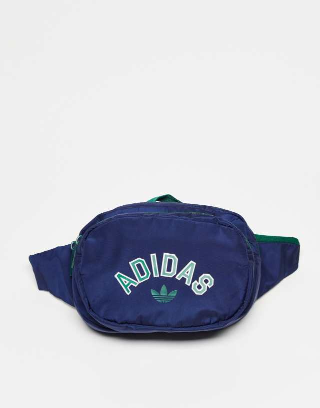 adidas Originals Sport 2.0 waist pack in navy and green