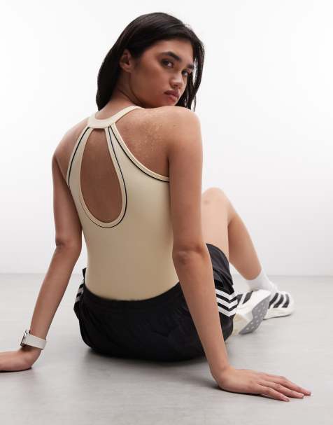 adidas Originals Sport leotard in warm vanilla - view 1