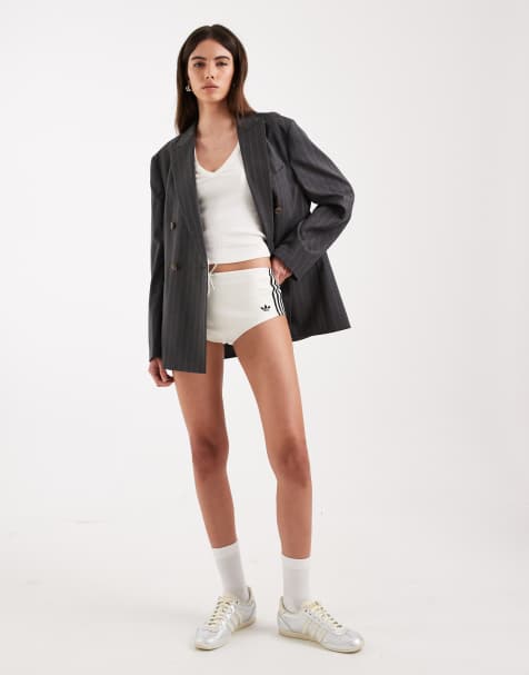 adidas Originals - Sport - Offwhite tætsiddende shorts - view 1