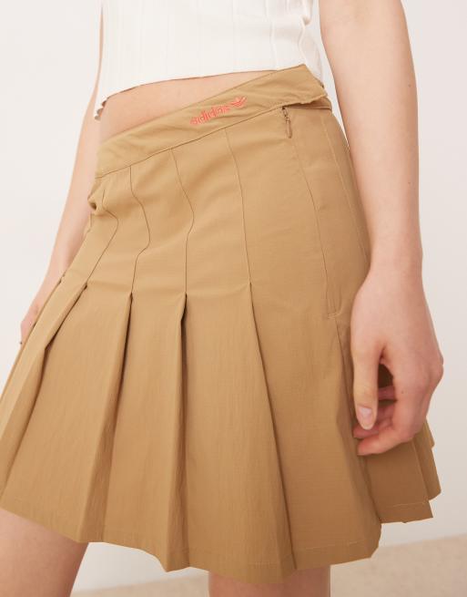adidas Originals Sport pleated skirt in beige | ASOS