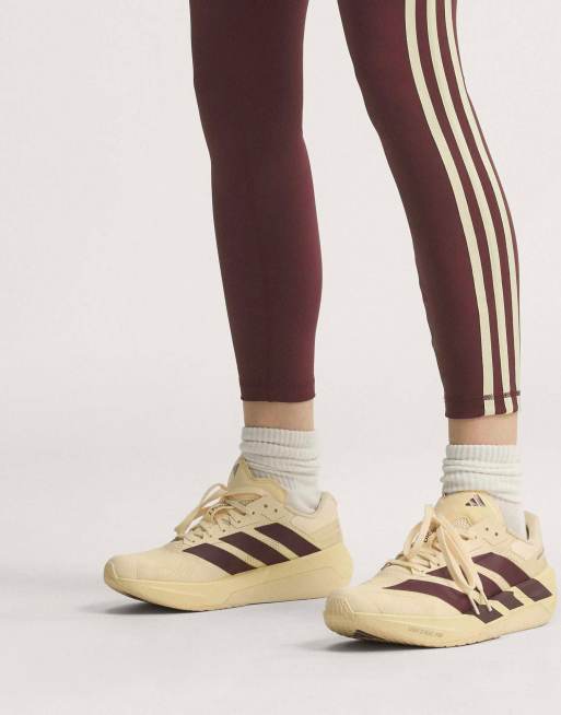 adidas Originals Sport Superstar 7/8-Leggings in Burgunderrot und Cremeweiß, 5 von 5