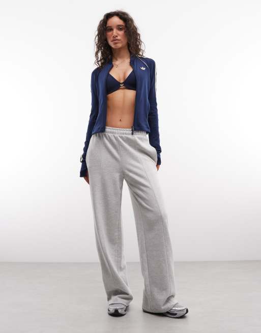 adidas Originals Sport zip thru top in navy and cream, 2 of 4