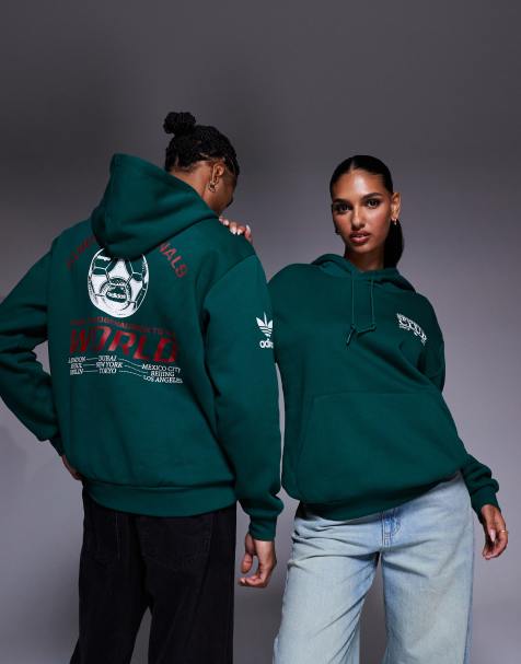 adidas Originals - Sports Club - Felpa con cappuccio verde - view 1