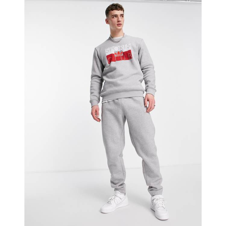 Adidas originals coeeze sweat pant in grey on sale heather