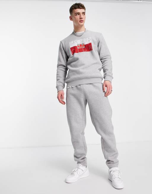 adidas Originals Sports Club trackies in grey heather
