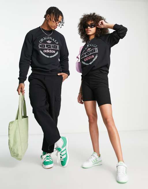 adidas Originals - 'Sports Resort' Club - Sort weatshirt med frontgrafik