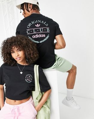 adidas Originals - Sports Resort Club - T-shirt avec imprimé graphique au dos - Noir