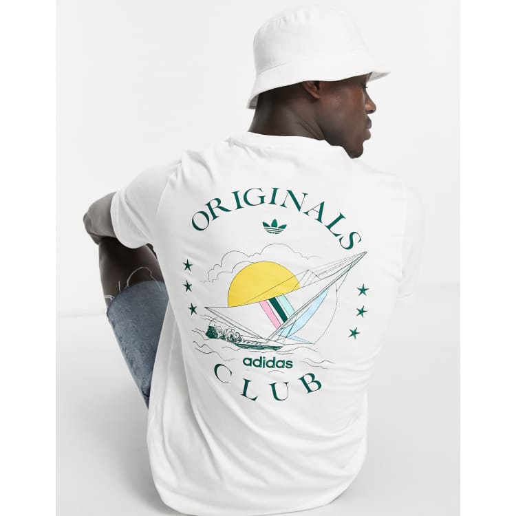 adidas Originals Sports Resort Sailing t shirt in white with