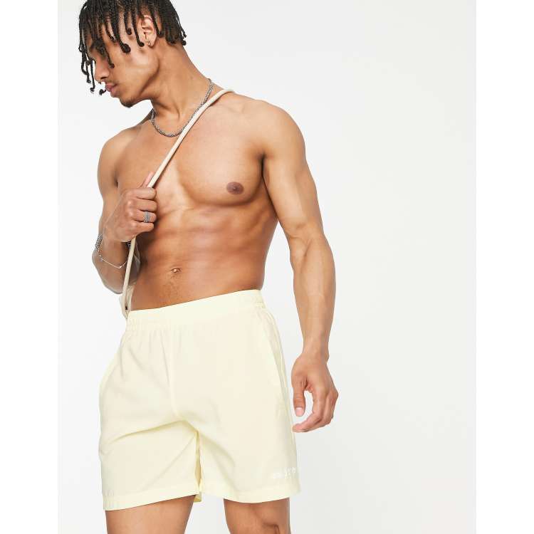 Yellow adidas swim hot sale shorts