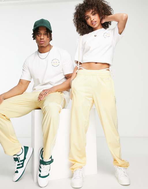 Yellow stripe hot sale track pants