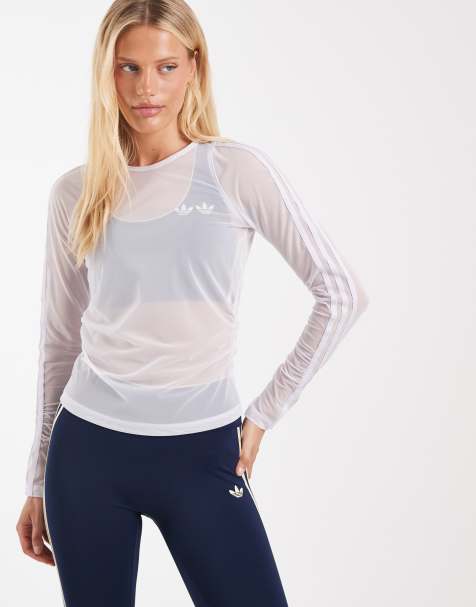 adidas Originals sporttop met lange mouwen in frozen purple - view 1