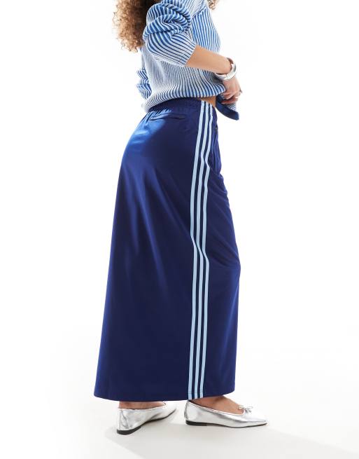 adidas Originals sporty maxi skirt in blue ASOS