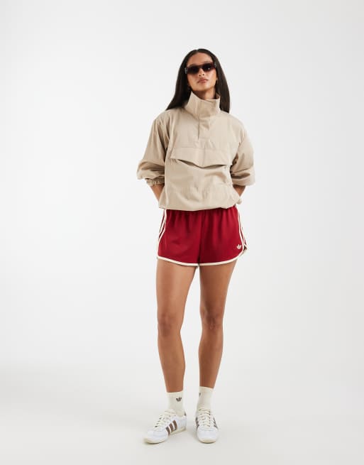 adidas Originals – Sprinter-Shorts aus Netzstoff in Team Victory Red/Warm mit den 3 Streifen, 2 von 5