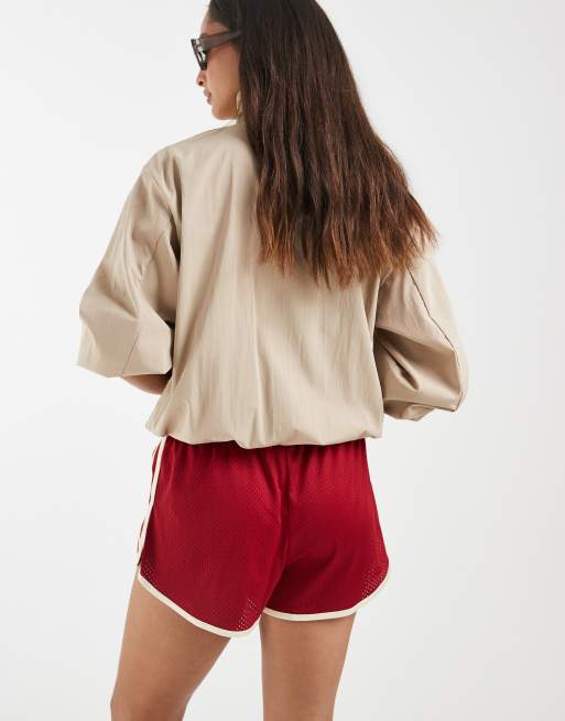 adidas Originals – Sprinter-Shorts aus Netzstoff in Team Victory Red/Warm mit den 3 Streifen, 5 von 5