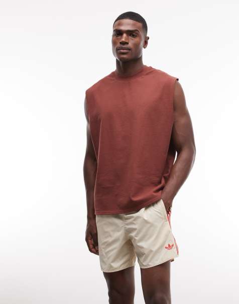 adidas Originals Sprinter shorts in beige and red - view 1