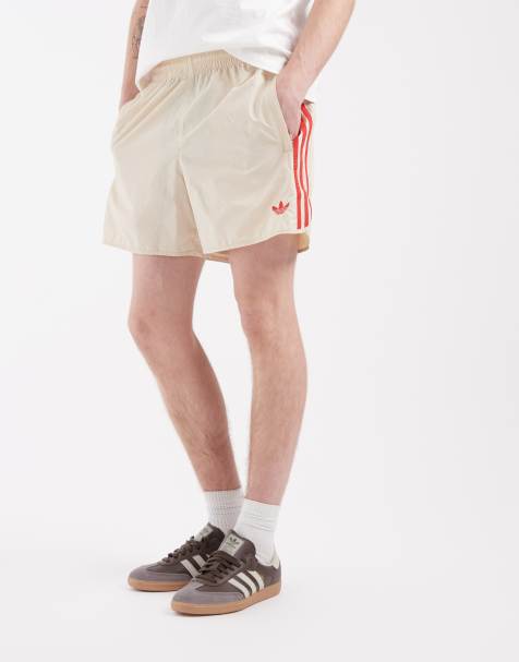 adidas Originals – Sprinter – Shorts in Beige und Rot - view 1