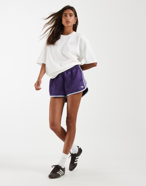 adidas Originals – Sprinter-Shorts in Dunkelblau mit den drei Streifen - view 1