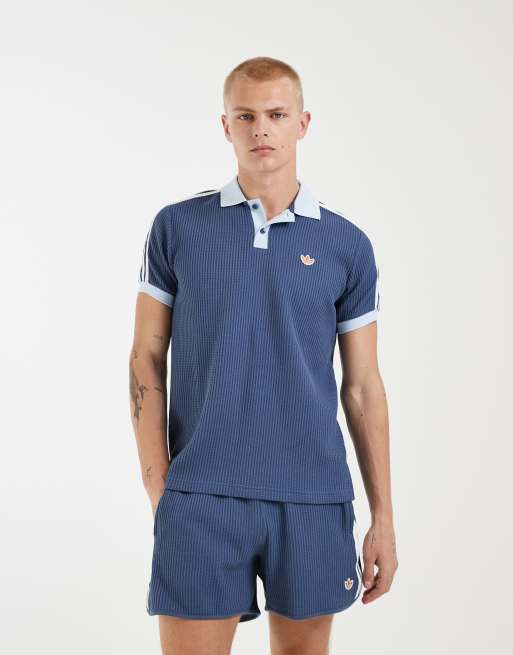 adidas Originals – Sprinter-Shorts in Marineblau mit Waffelstruktur, 3 von 5