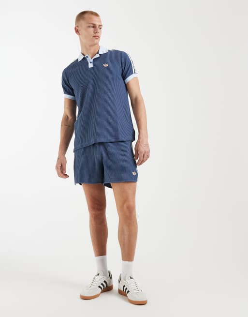 adidas Originals – Sprinter-Shorts in Marineblau mit Waffelstruktur, 4 von 5