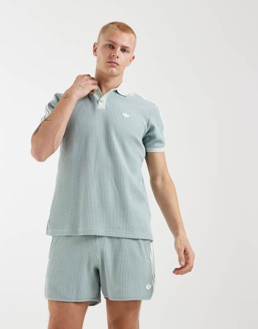 adidas Originals – Sprinter-Shorts in Salbeigrün mit Waffelstruktur, 2 von 5