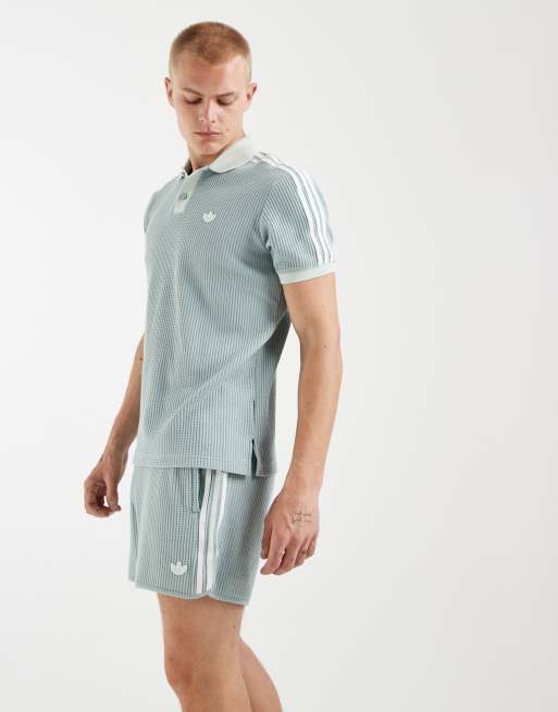 adidas Originals – Sprinter-Shorts in Salbeigrün mit Waffelstruktur, 4 von 5