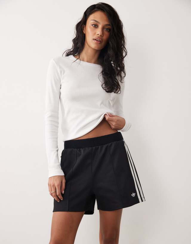 adidas Originals Sprinter shorts with knitted crochet details in
