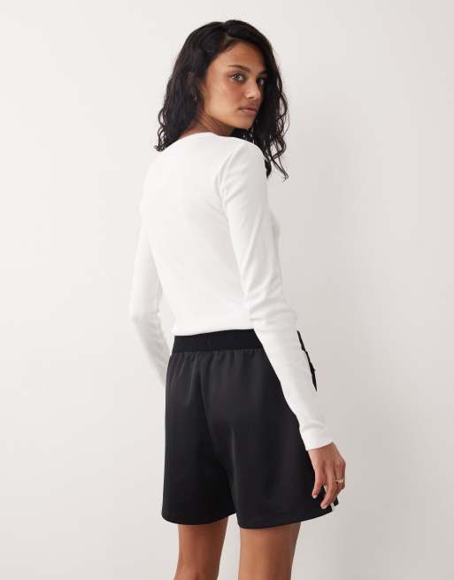 adidas Originals Sprinter shorts with knitted crochet details in