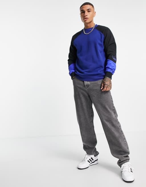 adidas Originals SPRT blocked sweatshirt in blue | ASOS