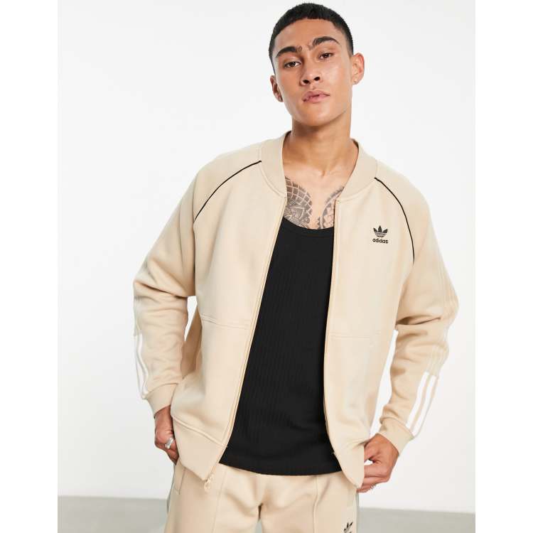 Adidas beige hot sale jacket