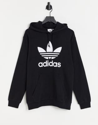 Adidas Originals Adicolor Classics Trefoil Hooded Sweatshirt In Navy